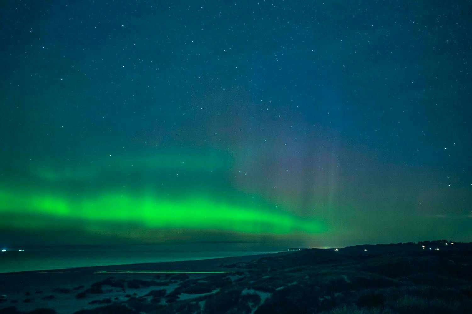 Norrsken vid Skagen.